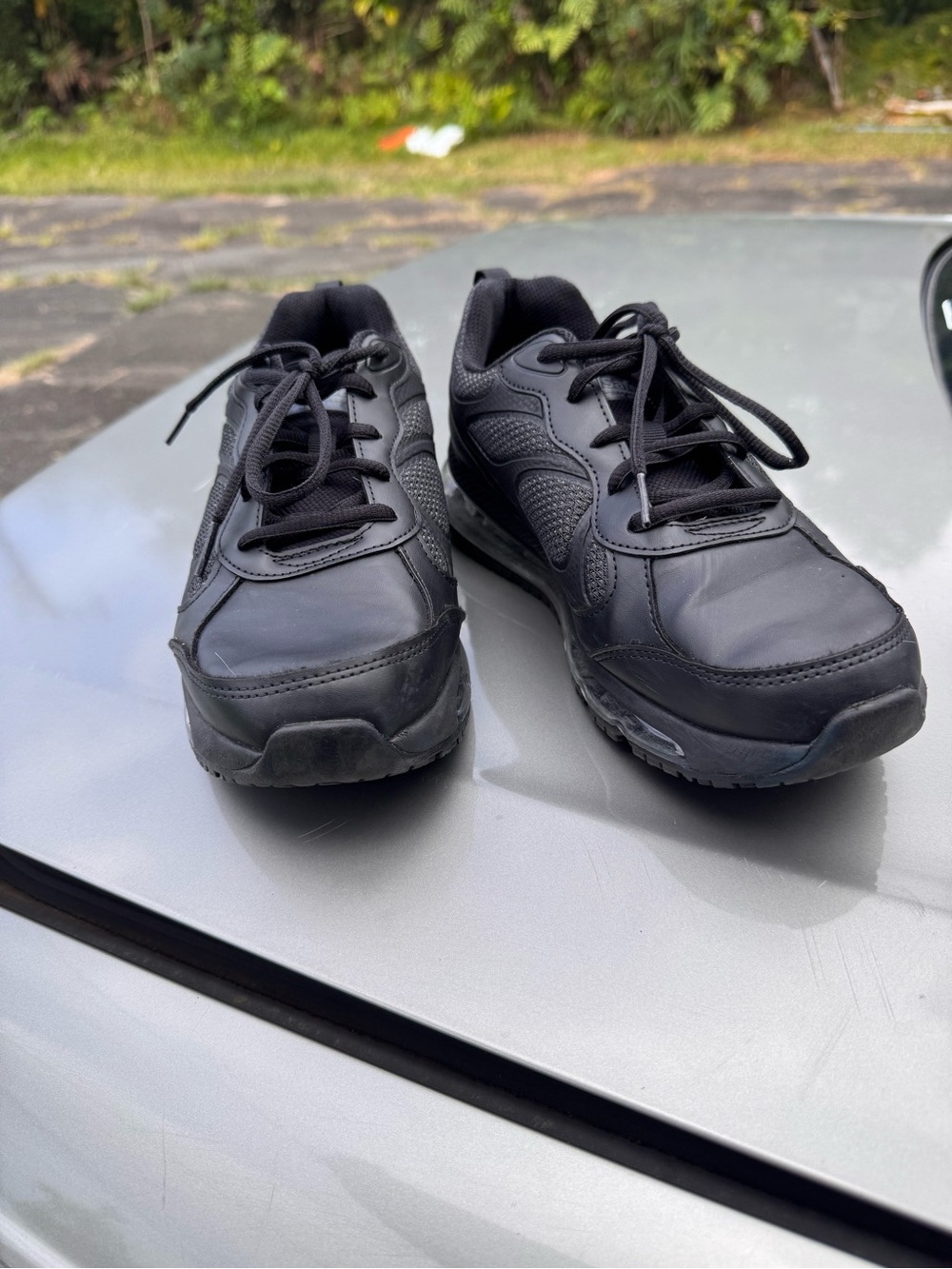 Women's Black Athletic Lace-Up Sneakers